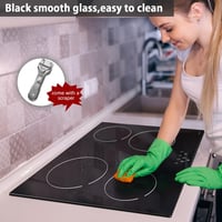 Noxton 24" elektromos főzőlap 4 égővel, érintésvezérlés, gyermekzár, 6000W 5