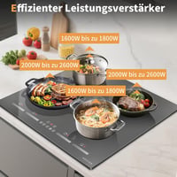 NOXTON 3 égős beépíthető indukciós főzőlap szenzoros vezérléssel 3