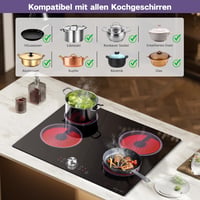 NOXTON 4 égős beépíthető kerámia főzőlap 60 cm, 6000 W 5