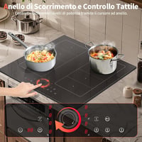 NOXTON 4 zónás beépíthető kerámia főzőlap 60 cm, 9 fokozat, 6000 W 5