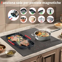 NOXTON 4 zónás beépíthető kerámia főzőlap 60 cm, 9 fokozat, 6000 W 4