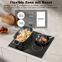 NOXTON 60 cm beépíthető indukciós főzőlap 4 zónás csúszka booster időzítő gyermekzár 3