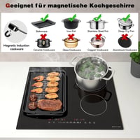 NOXTON 60 cm beépíthető indukciós főzőlap 4 zónás csúszka booster időzítő gyermekzár 4
