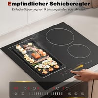 NOXTON 60 cm beépíthető indukciós főzőlap 4 zónás csúszka booster időzítő gyermekzár 7