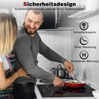 NOXTON 60 cm beépíthető indukciós főzőlap 4 zónás csúszka booster időzítő gyermekzár 5