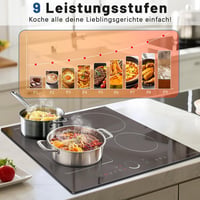 NOXTON 60 cm beépíthető indukciós főzőlap 4 zónás érintésvezérléssel 6