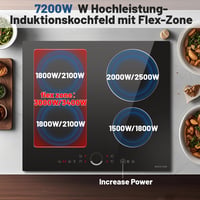 NOXTON 60 cm beépíthető indukciós főzőlap 4 zónás érintésvezérléssel 2