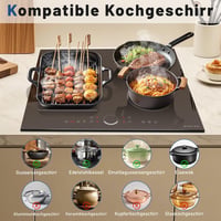 NOXTON 60 cm beépíthető indukciós főzőlap 4 zónás érintésvezérléssel 5
