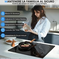NOXTON 60 cm-es Indukciós Főzőlap 3 Égővel, 3500W, Érintésvezérlés és Időzítő 2