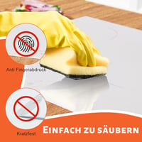 NOXTON 60 cm-es Indukciós Főzőlap Fehér Üveggel, Kék Vezérlőpanellel, Flex Zónák, 3 Égővel 7