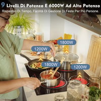 NOXTON 60 cm-es Üvegkerámia Főzőlap 4 Égővel Fekete Elektromos Érintésvezérlés 9 Fokozat 3