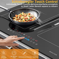 NOXTON 60 cm indukciós főzőlap flexzónás, 4 zónás 7200W + páraelszívó 5