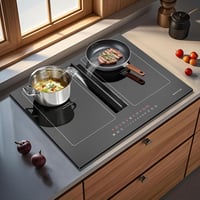 NOXTON 60 cm indukciós főzőlap flexzónás, 4 zónás 7200W + páraelszívó 9