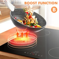 NOXTON beépíthető indukciós főzőlap 4 zónás 60 cm Power Booster érintésvezérlés 3