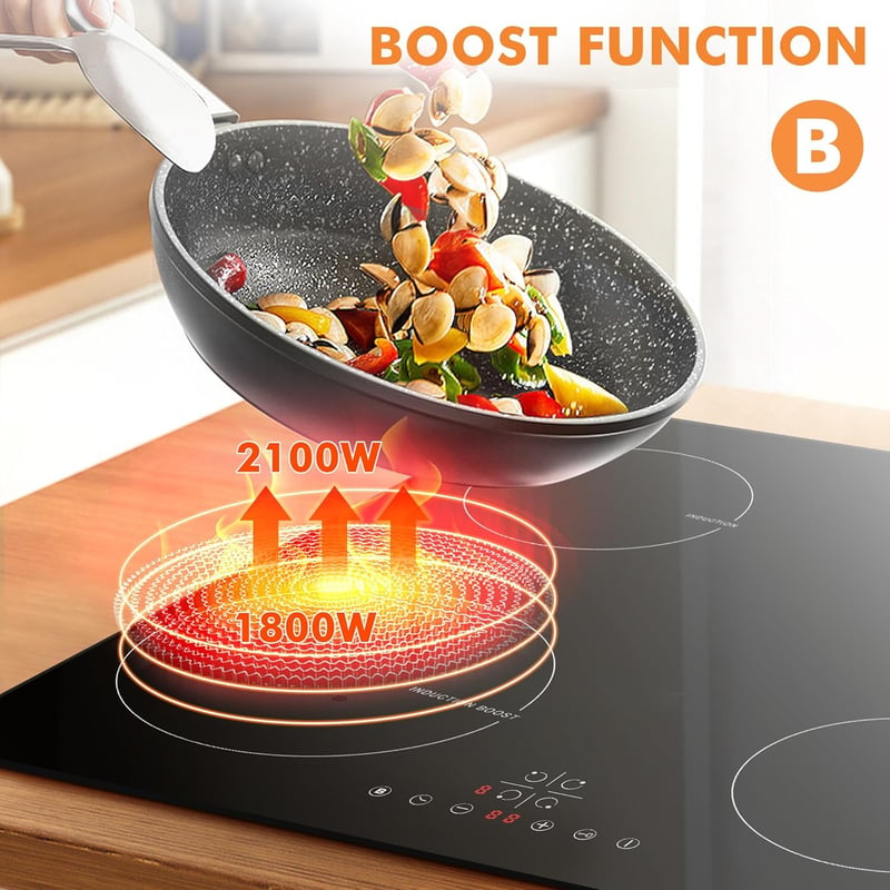 NOXTON beépíthető indukciós főzőlap 4 zónás 60 cm Power Booster érintésvezérlés
