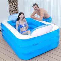Nafukovacia vaňa pre dospelých NOYHHAV, kúpeľné hydroterapeutické vedro, dvojitá skladacia PVC vaňa s elektrickou pumpou 2