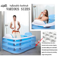 Nafukovacia vaňa pre dospelých NOYHHAV, kúpeľné hydroterapeutické vedro, dvojitá skladacia PVC vaňa s elektrickou pumpou 3