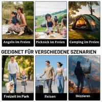 Scaun de camping pliabil Nplaseta, 33x26,5x32 cm, scaun portabil mini, material Oxford și oțel, capacitate 120 kg, pentru drumeții, pescuit, grătar 7