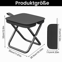 Scaun de camping pliabil Nplaseta, 33x26,5x32 cm, scaun portabil mini, material Oxford și oțel, capacitate 120 kg, pentru drumeții, pescuit, grătar 3