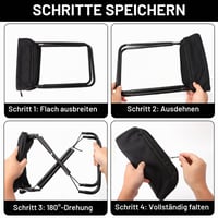 Scaun de camping pliabil Nplaseta, 33x26,5x32 cm, scaun portabil mini, material Oxford și oțel, capacitate 120 kg, pentru drumeții, pescuit, grătar 4