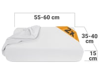 npluseins Navlaka za jastuk za vrat 2 kom - 959.1234 Zdravstveni jastuk Rastezljiva navlaka M 35-40 x 55-60 cm Snježno bijela 3