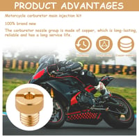 NQEUEPN Mikuni VM22 VM24 VM26 Karburátor Főfúvóka 5mm Motorkerékpár Alkatrész 4