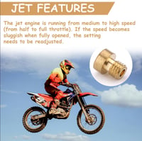 NQEUEPN Mikuni VM22 VM24 VM26 Karburátor Főfúvóka 5mm Motorkerékpár Alkatrész 7