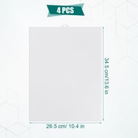 NQEUEPN Műanyag Hímzőháló Szett - 4 db Fehér Műanyag Keresztszemes Háló (34,5 x 26,4 cm, 10 CT) - Kézimunkához, DIY Projektekhez, Horgolásho 2