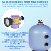 NQEUEPN Triton II TR100C TR140C Hydrosand szűrő kézi légtelenítő szelep 4