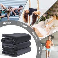 Nreosn fitnesz uternier z mikrovlákna - tmavosivý - 40x80 cm - 3 ks 7