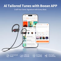 Bezdrôtové slúchadlá NUASI Bluetooth 5.3, HD hlboké basy, vodoodolnosť IPX7, na šport a beh, čierne 9
