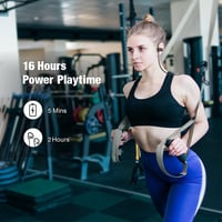 Bezdrôtové slúchadlá NUASI Bluetooth 5.3, HD hlboké basy, vodoodolnosť IPX7, na šport a beh, čierne 6