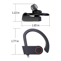 Bezdrôtové slúchadlá NUASI Bluetooth 5.3, HD hlboké basy, vodoodolnosť IPX7, na šport a beh, čierne 8