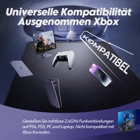 Bezdrôtové herné slúchadlá s mikrofónom NUBWO G06 – pre PS5, PS4, PC, NS, mobil – 2,4 GHz + Bluetooth 5.3 – 100 hodín – 50 mm – modré 7