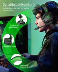 Herné slúchadlá NUBWO N16 s mikrofónom s potlačením hluku, stereofónnym zvukom, kompatibilné s PS5, PS4, Xbox One, NS, PC, notebookom a Macom - zelené 4