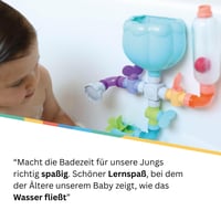 Nuby Wacky Waterworks Kúpelňová hračka s prísavkou - 10-dielna skladacia vodná hračka pre bábätká - Senzorická rozvíjajúca hračka do vane od 18 mesiacov 5
