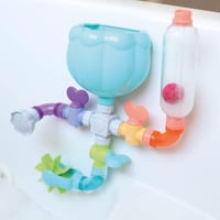 Nuby Wacky Waterworks Kúpelňová hračka s prísavkou - 10-dielna skladacia vodná hračka pre bábätká - Senzorická rozvíjajúca hračka do vane od 18 mesiacov 6