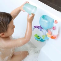 Nuby Wacky Waterworks Kúpelňová hračka s prísavkou - 10-dielna skladacia vodná hračka pre bábätká - Senzorická rozvíjajúca hračka do vane od 18 mesiacov 2