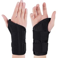 NuCamper NC-WB003 csuklórögzítő fém sínnel, állítható - fekete - S/M méret 1