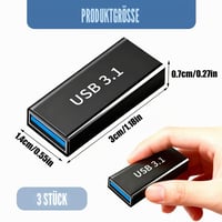 NUDVMUCH USB C – USB 3.1 A adaptér, balenie (3 ks) | USB-C samica – USB 3.0 samica prevodník, prenos dát 5 Gbps, rýchle nabíjanie, spojka káblov 2