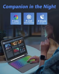 Nuflaz iPad Air 11 & Pro 11 Billentyűzetes Tok Levehető Billentyűzettel Touchpad-dal 7