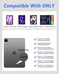 Nuflaz iPad Air 11 & Pro 11 Billentyűzetes Tok Levehető Billentyűzettel Touchpad-dal 2
