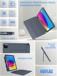 Nuflaz iPad Air 11 & Pro 11 Billentyűzetes Tok Levehető Billentyűzettel Touchpad-dal 3