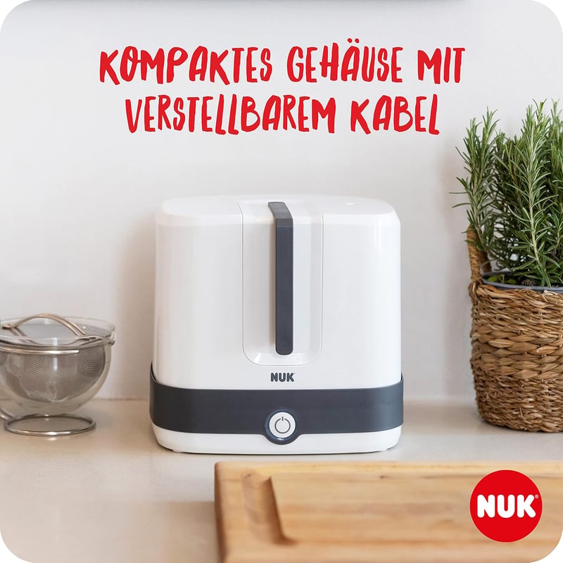 NUK Vario Express Gőzsterilizáló 6 Üveghez, 6 Perc Sterilizálás, Automata Lekapcsolás