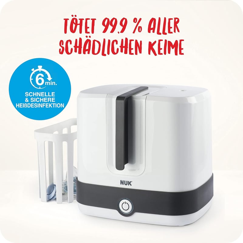 NUK Vario Express Gőzsterilizáló 6 Üveghez, 6 Perc Sterilizálás, Automata Lekapcsolás