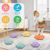 Nukdey Egyensúlyozó kövek gyerekeknek 3 év felett, csúszásmentes toronyépítő készlet 6 db, több színű Montessori szenzoros fejlesztő játék 6
