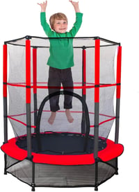 Detská trampolína Nukdey s bezpečnostnou sieťou a polstrovaním, tiché pružiny, integrovaný kryt rámu so zipsom, pevný oceľový rám, fitness trampolína 1