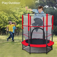 Detská trampolína Nukdey s bezpečnostnou sieťou a polstrovaním, tiché pružiny, integrovaný kryt rámu so zipsom, pevný oceľový rám, fitness trampolína 7