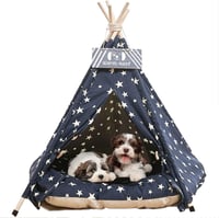 Nukdey Tipi Sátor Kutyáknak Macskáknak Mosható Párnával 50x50x60cm 1