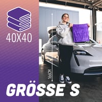 Nuke Guys Gamma Dryer S utierka z mikrovlákna na sušenie auta 40x40 cm fialová 1400 g/m² vysoko absorpčná, šetrná k laku, po umytí auta 3